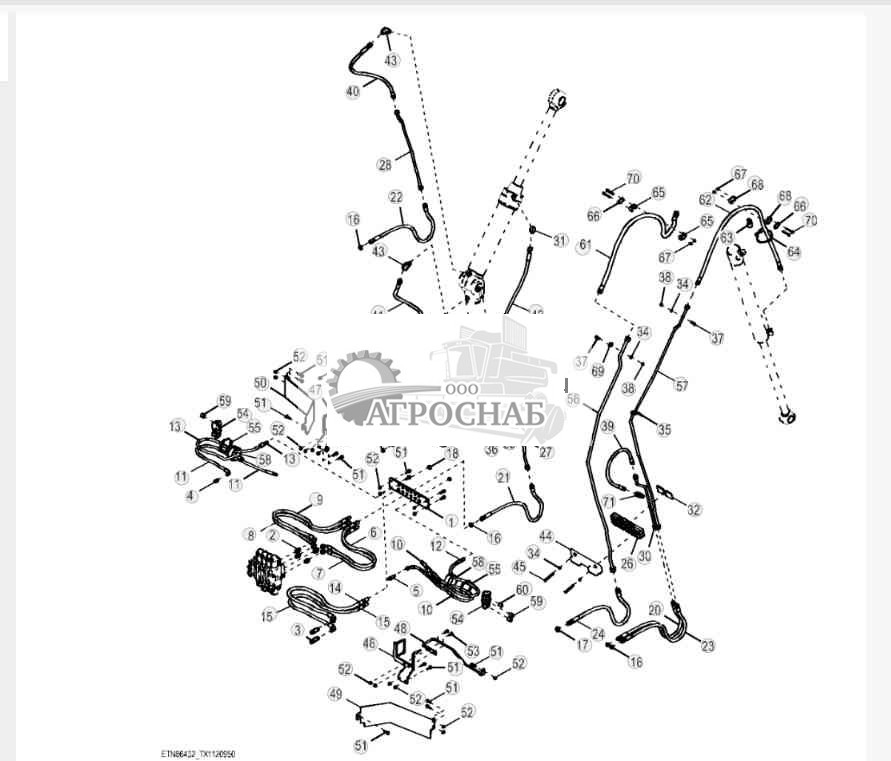 Гидравлическая система рукояти ковша (232970 